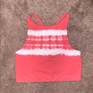 Aerie Tie Dye High Neck Sports Bra